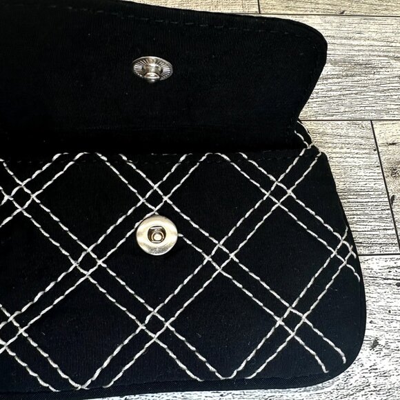 NWT Vera Bradley Women's Black Petite Coin Purse Microfiber Spectator Collection - Picture 2 of 5